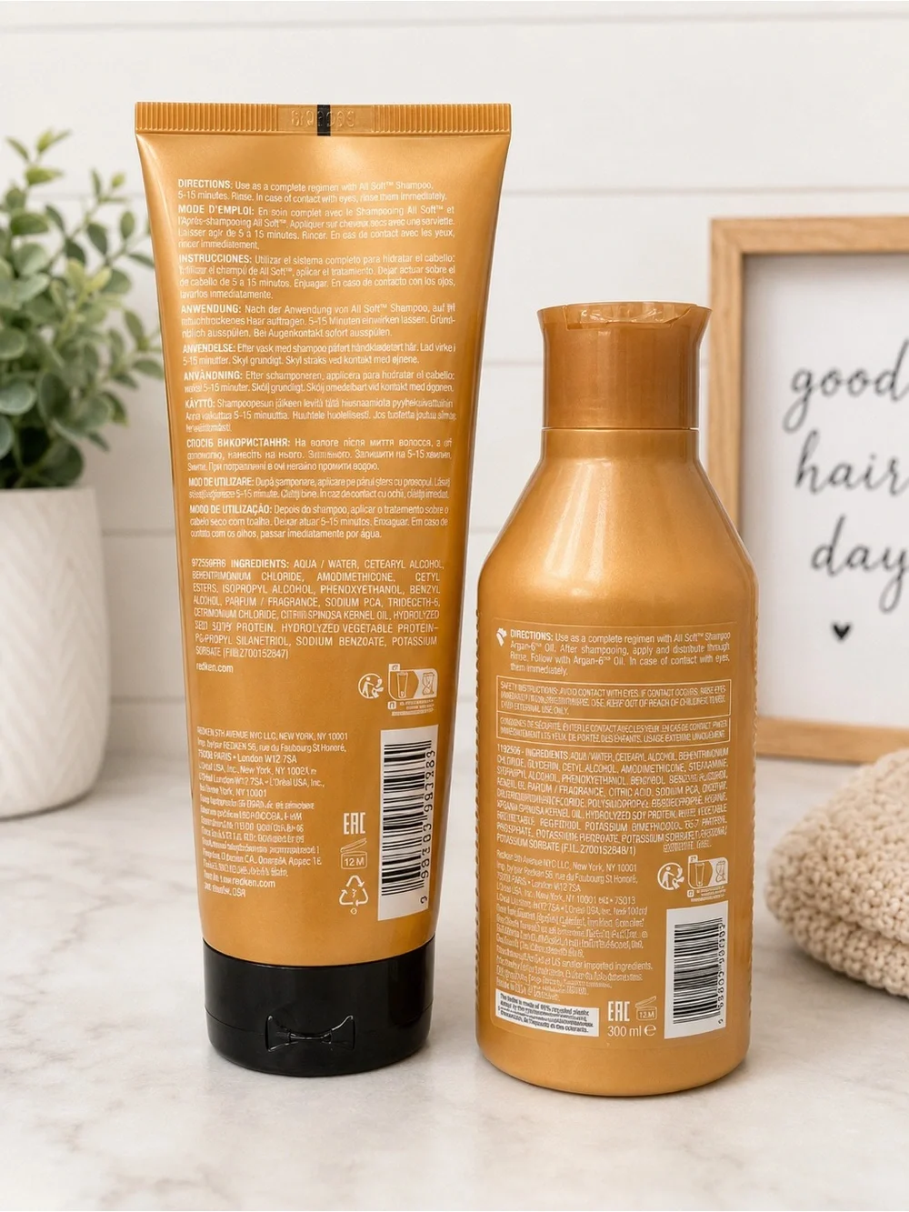NEW! Redken All Soft Heavy Cream Mask + Conditioner Argan Oil 2pc Bundle